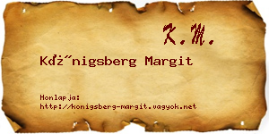 Königsberg Margit névjegykártya